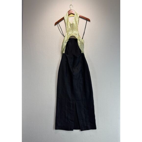 Rosie Assoulin Two Tone Halter Vampire Designer Dress, Size 0, Retail. $1795 - Picture 11 of 11